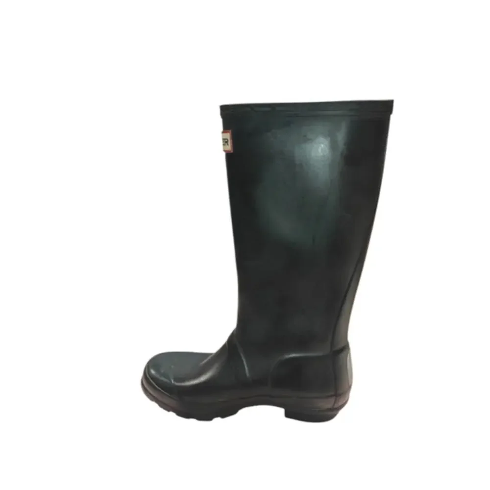 HUNTER Original Tall Kid's Rain Boots In Dark Olive Size 1